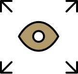 Eye expanding icon
